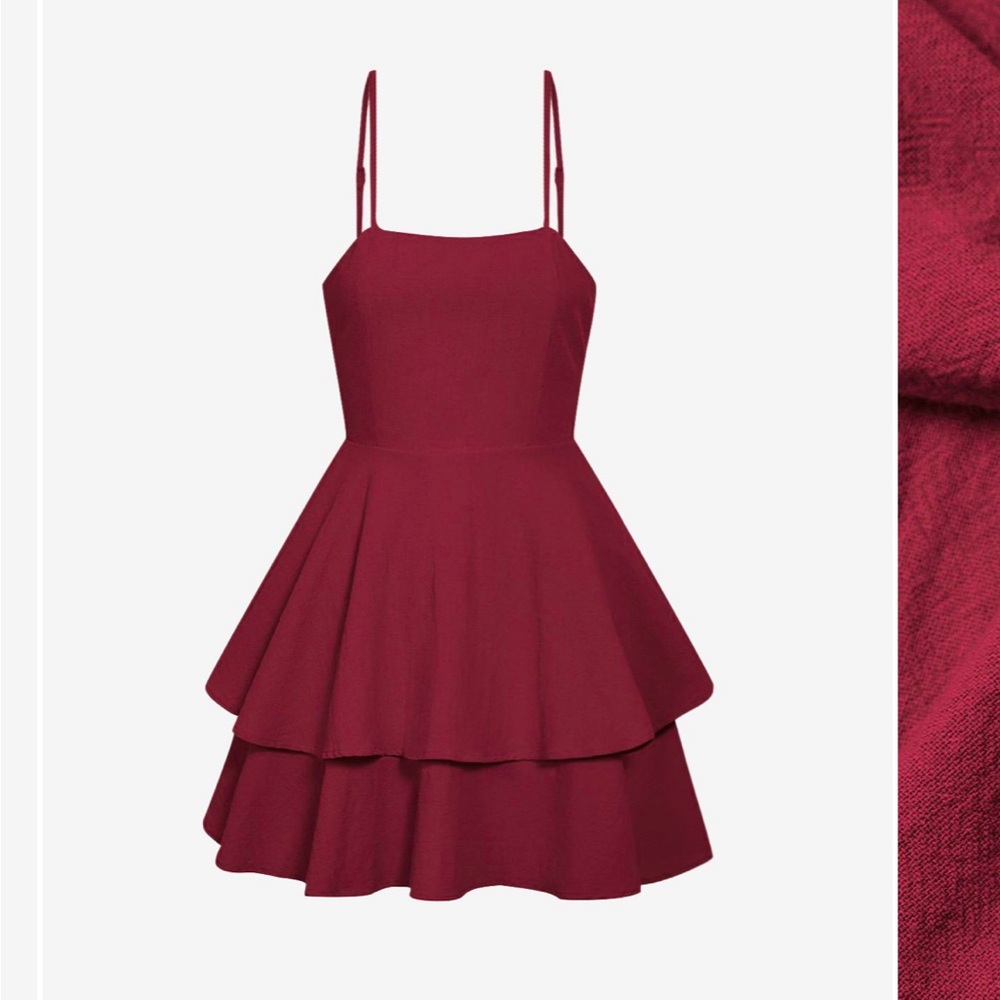 Halara linen feel tie back dress